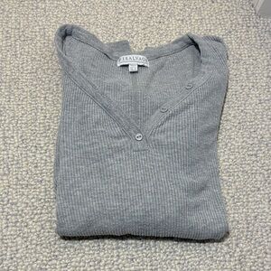 Salvage Light Gray V-Neck Sweater